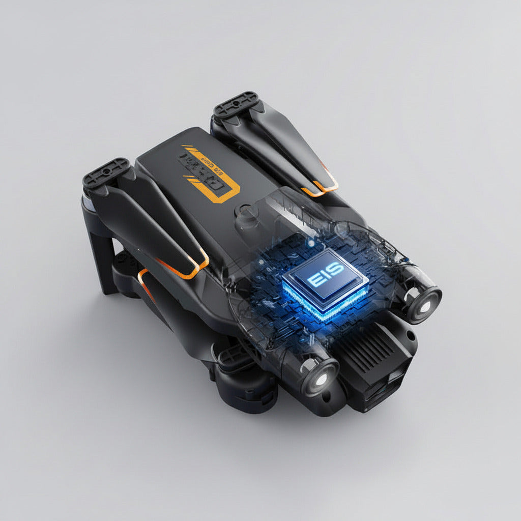 Camera module with 'BENRA' branding and 'EIS' label on a technical background