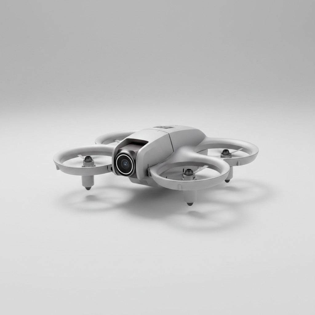 Drone with obstacle avoidance feature on a rocky terrain
